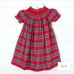 Smocked Red Plaid Dress worn NWOT perfect for the holidays! bundle to save!